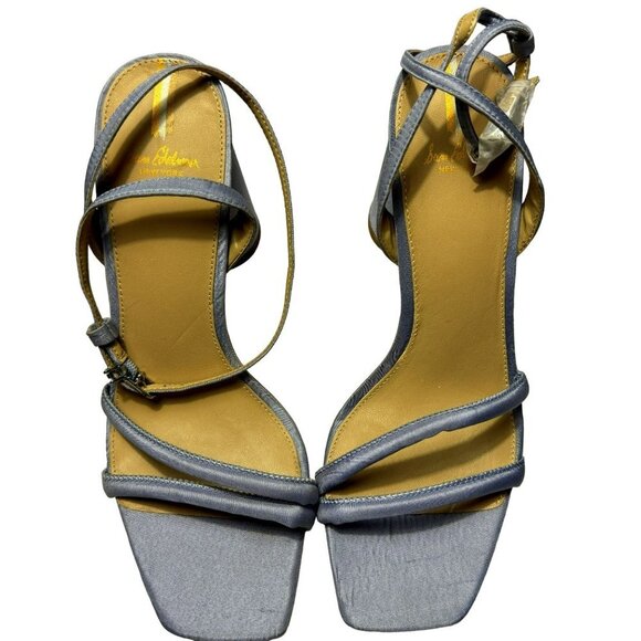 Sam Edelman Women's Kia Olso Blue Satin Block Heel Sandals Sz 9 Strappy NEW - Picture 10 of 11
